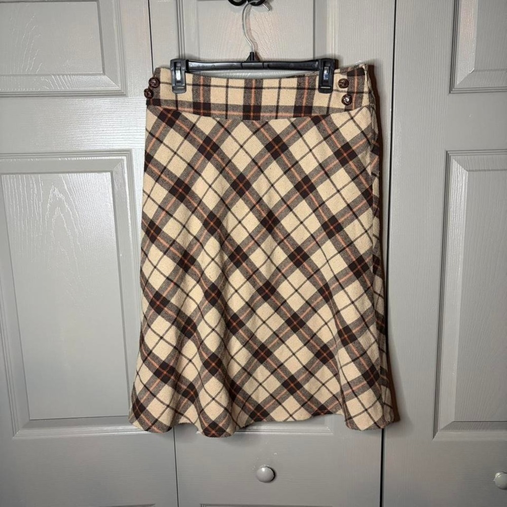 Y2K plaid midi skirt Size 8β fairy cottagecore festival summer